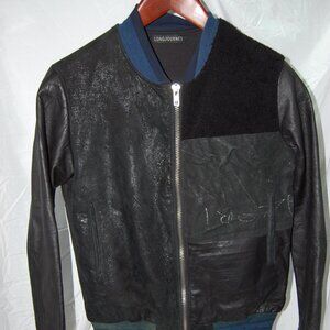 $895 Rare 🔥 M Longjourney Patchwork Men Bomber Real Leather Buffy Jacket USA